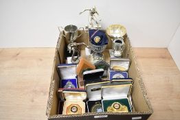 A collection of Westmorland County Football Association cups and medallions (16) and a matching