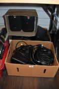 Three pairs of assorted speakers, Numark, Phonic & JBL