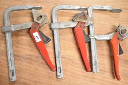 Three Sable and Bessey quick release clamps
