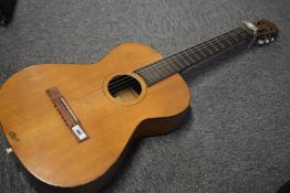 A vintage Hofner Flamenco Spanish style guitar , internal label with serial number 4920
