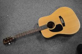 A Fender F-35 acoustic guitar, serial number 7056431