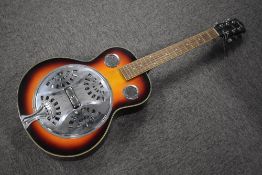 A Gremlin Resonator (dobro style) acoustic guitar