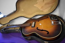 A vintage Hofner Congress archtop guitar , serial number 11831, circa 1962, as found project sold