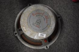 A Richard Allen CG12 15 ohm speaker