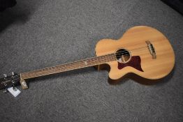 A Tanglewood TW155A left handed electro acoustic bass guitar (like new unused condition)
