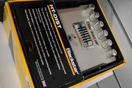 A Blackstar HT-DIST heavy duty valve distortion pedal, with original box and power supply