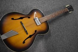 A vintage Hofner Congress 5110 archtop electric guitar, serial number 15.536, circa 1971