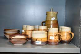 A fine late 20th-century Mary Rich (British 1940- 2022) studio pottery coffee service, to feature