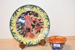 A small early 20th-century Wedgwood 'Fruit' blue lustre bowl after Daisy Makeig-Jones (1881–1945),
