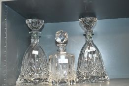 Three 20th-century Thomas Webb crystal cut decanters, to include two 'Renaissance' examples and