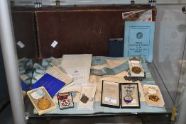 A selection of 20th-century Masonic ephemera, to feature a Silver and enamel Founders Jewel for