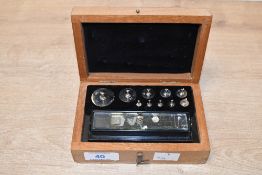 A 20th-century Phillip Harrison and Company Limited of Birmingham boxed set of analytical balance