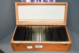 A collection of fifty Victorian Glass photo negatives depicting English villages, rural pursuits,