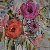After Nina Ramos (American Contemporary) Lithograph 'Blooming Sunshine II', a vibrant floral still