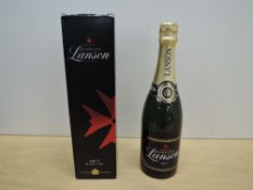 Lanson Brut Black Label Champagne, 12.5% vol, 75cl, in card box, 1 bottle, seal and level good