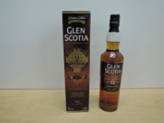 A 70cl bottle of Glen Scotia limited edition cask strength 2022 seasonal release 12 year old