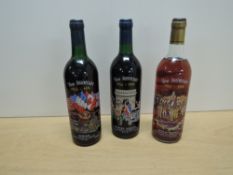 Three 75cl bottles of French World War II remembrance/commemorative wines 50eme Anniversaire 1944-