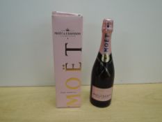 Moet & Chandon Rose Imperial Champagne, 12% vol, 750ml, in card box, 1 bottle, seal and level good