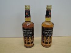 Seagram's 100 Pipers De Luxe Scotch Whisky, 1970's, 70 proof, 26 2/3fl ozs, mid neck levels, 2