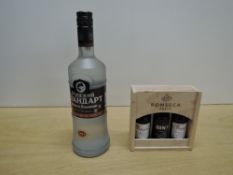 Mixed Alcohol, Russian Standard Vodka, 40% vol, 70cl, Fonseca Port Miniature Collection, Siroco, Bin