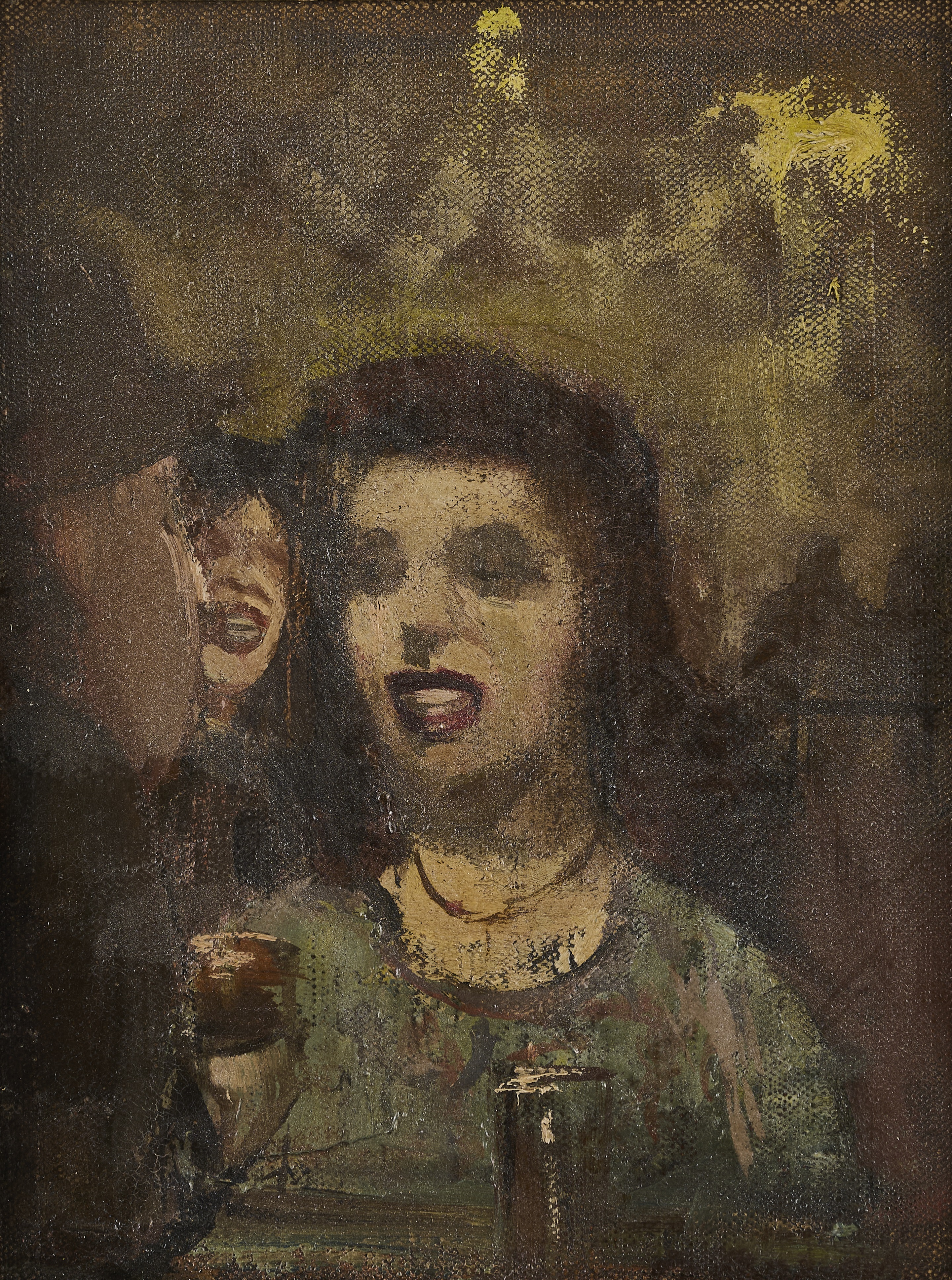 RODRIGO MOYNIHAN RA (BRITISH 1910-1990) ⊕ CHATTING AT THE BAR signed R ...