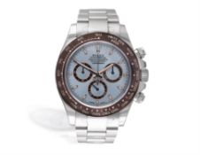 ROLEX: A PLATINUM 'DAYTONA' WATCH, CIRCA 2013-2023 44-jewel Cal-4130 automatic movement,
