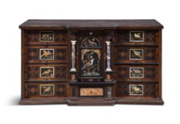 A NORTH ITALIAN PIETRA DURA SPECIMEN MARBLE AND MARQUETRY CABINET, LATE 19TH CENTURY,
