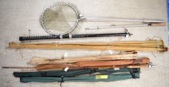 Vintage fishing equipment: to include a Hardy Bros 'The Special Rod' palakona split cane three-