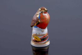 A Royal Worcester ‘The Connoisseur Collection’ robin candle snuffer