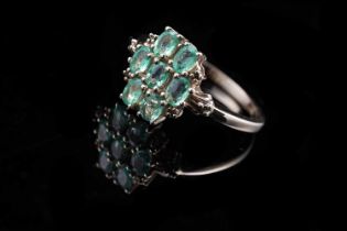 A contemporary emerald ring