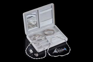 A collection of 20th Century Modern silver jewellery