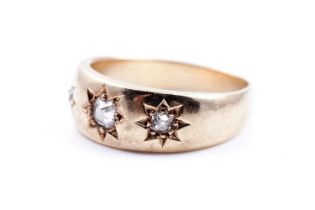 A Victorian three stone diamond ring