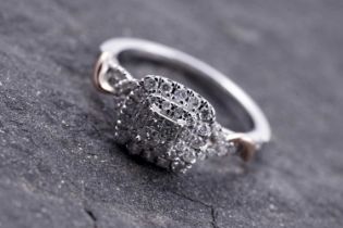 A contemporary diamond ring