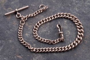 An early 20th Century 9ct rose gold "Albert" watch chain