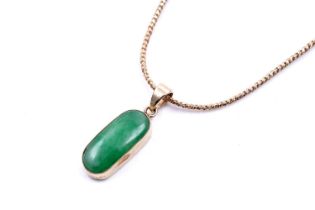 A contemporary jade pendant necklace
