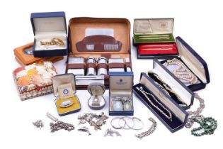 20th Century silver and costume jewellery and watches