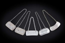 Scottish provincial silver wine labels