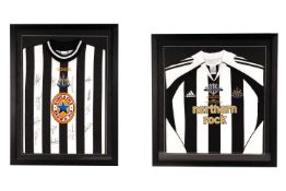 Two Newcastle United football shirts
