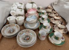 A Royal Grafton floral decorated part tea service together with a T Goode and Co part coffee set