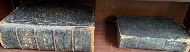 Two leather bound Welsh Bibles