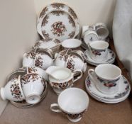 A Royal Doulton Autumn's Glory pattern part tea service together with a Colclough part tea service