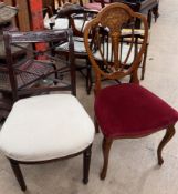 A 19th century mahogany dining chair,