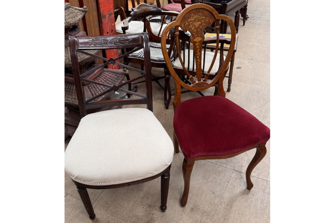A 19th century mahogany dining chair,