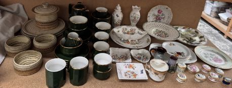 A Dianne Sanders Broadstair pottery part dinner set together with Aynsley pottery,