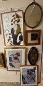 Ryan McClelland Portrait and butterflies A lithograph A/P Signed and dated 2011 Together with two