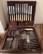 A Mappin and Webb cased part flatware service