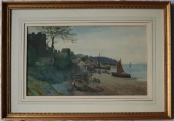 Archibald Jones Coastal Scene Watercolour Signed and label verso 35.