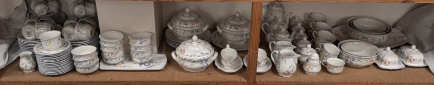 An extensive Villeroy and Boch Riviera pattern part dinner and tea service