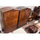 A 20th century burr walnut bedroom suite comprising two wardrobes, dressing table, stool, - Image 1 of 5