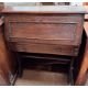 An oak court cupboard together with an oak bureau and a walnut music cabinet - Image 3 of 4